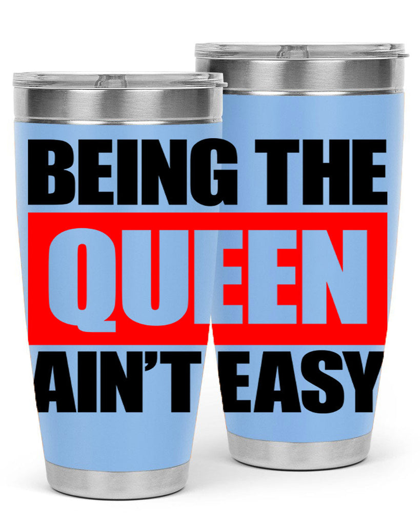 being the queen aint easy 255#- black words phrases- Cotton Tank