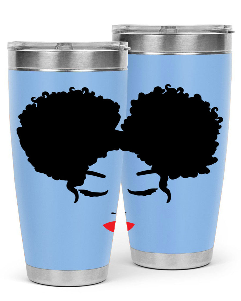 black woman red lips 9#- women-girls- Tumbler