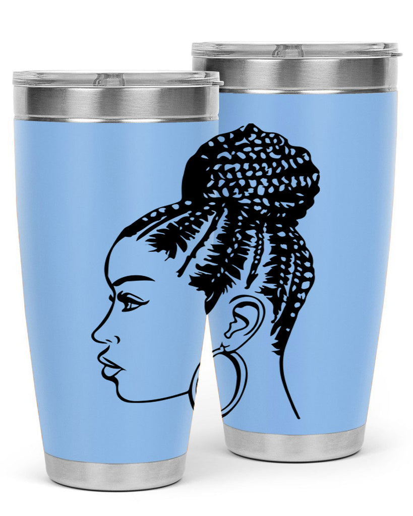black woman with braids 7#- women-girls- Tumbler