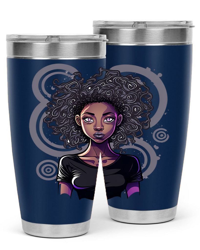 Sparkling Black Girl Design 14#- women-girls- Tumbler