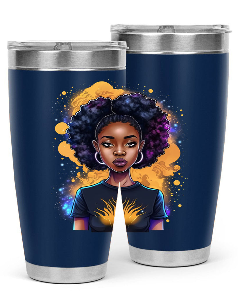 Sparkling Black Girl Design 15#- women-girls- Tumbler