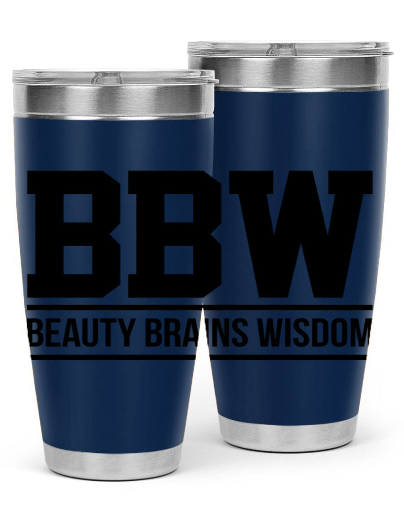 bbw beauty brains wisdom 263#- black words phrases- Cotton Tank