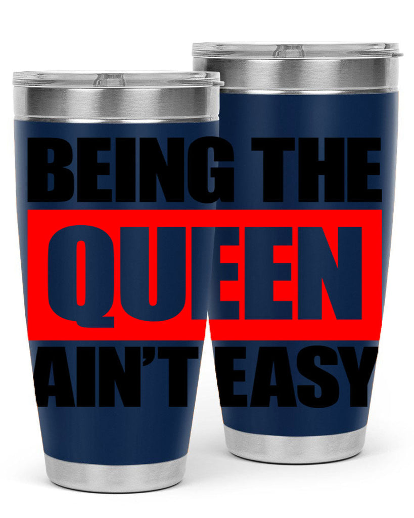 being the queen aint easy 255#- black words phrases- Cotton Tank