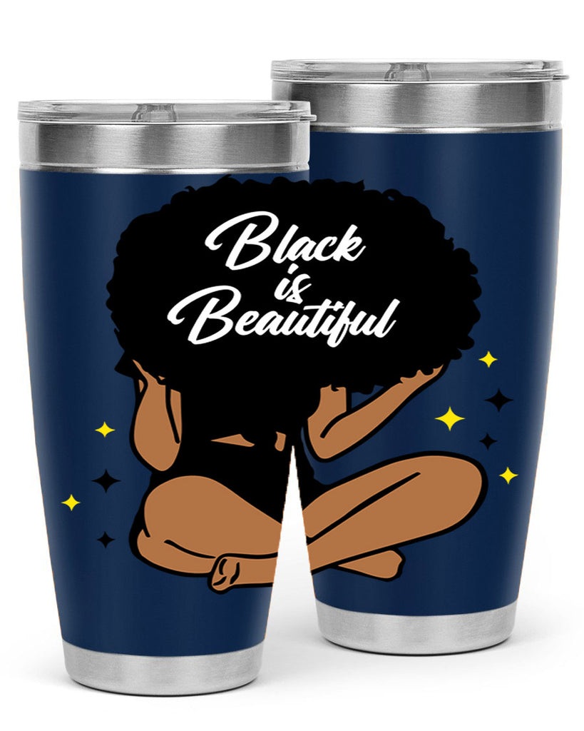 black is beautiful 14#- women-girls- Tumbler