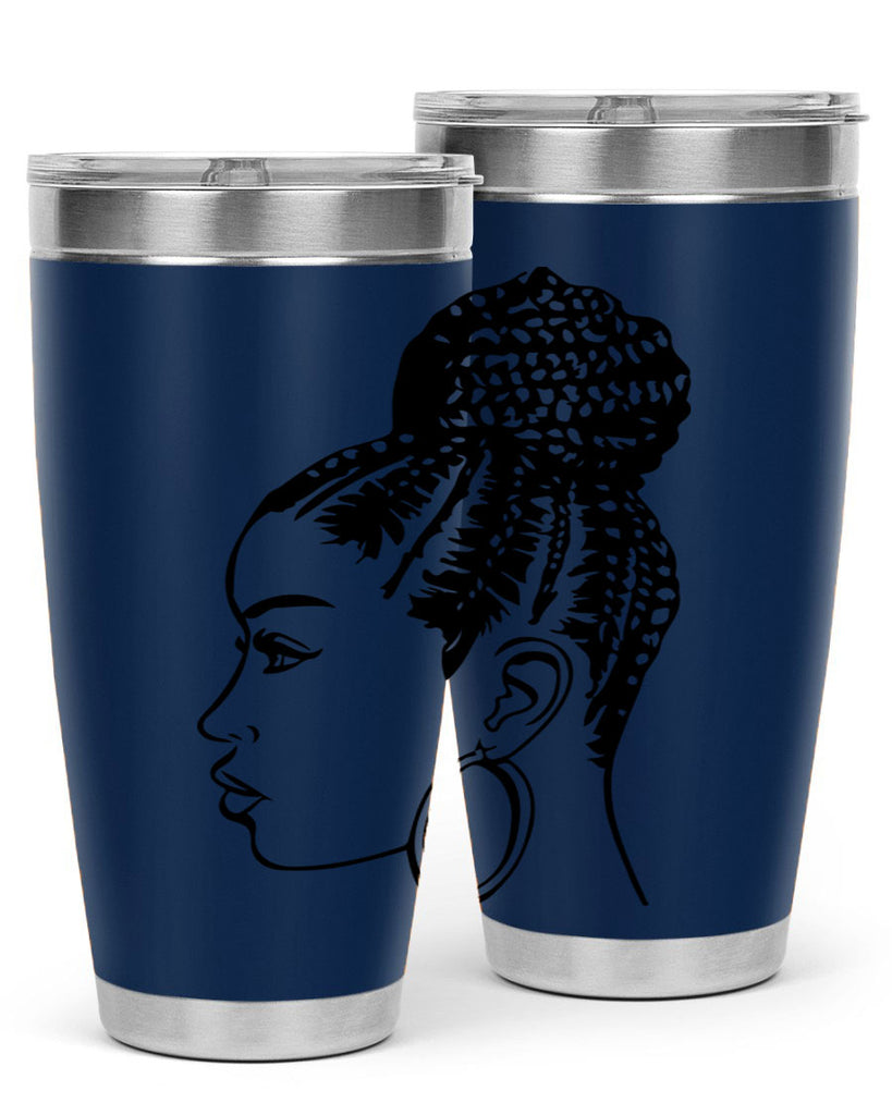 black woman with braids 7#- women-girls- Tumbler