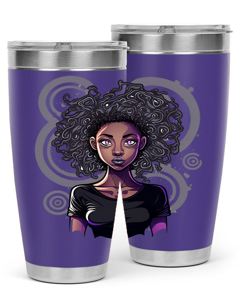 Sparkling Black Girl Design 14#- women-girls- Tumbler