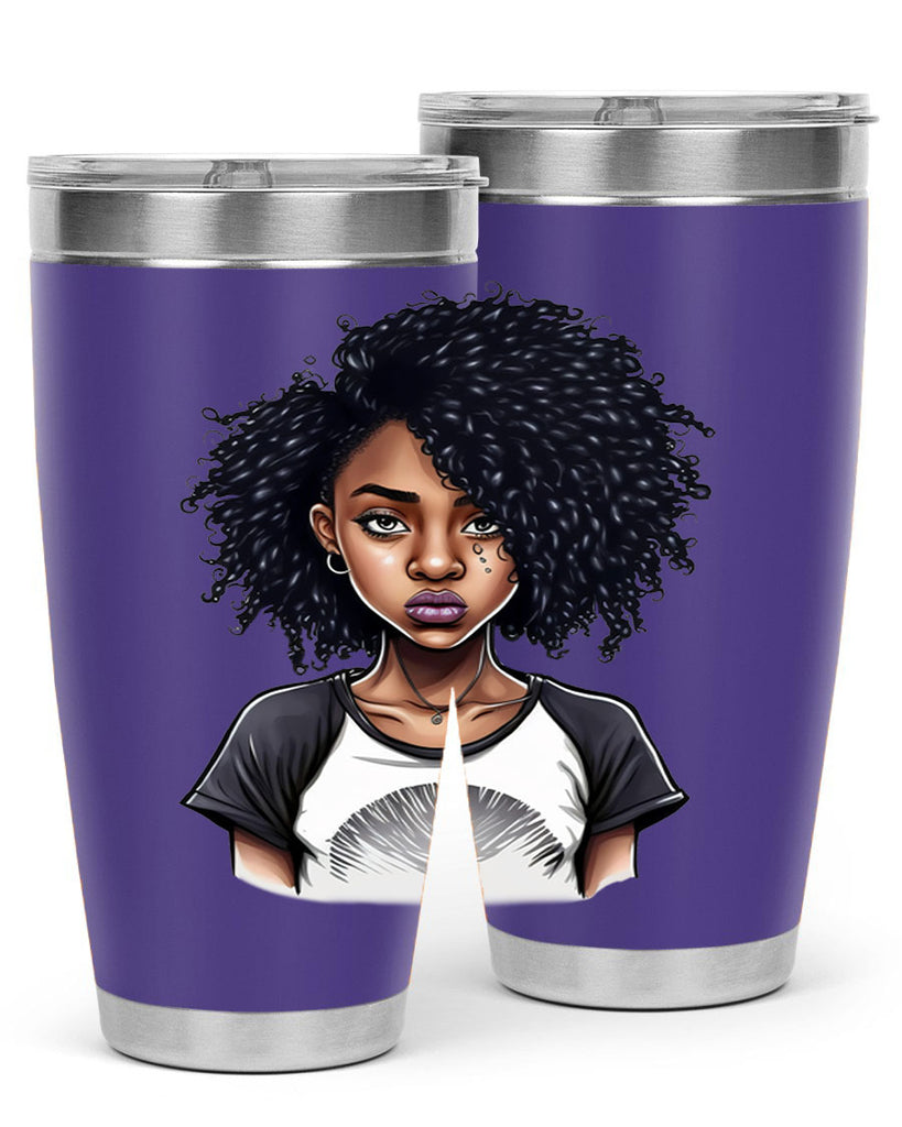 Sparkling Black Girl Design 18#- women-girls- Tumbler