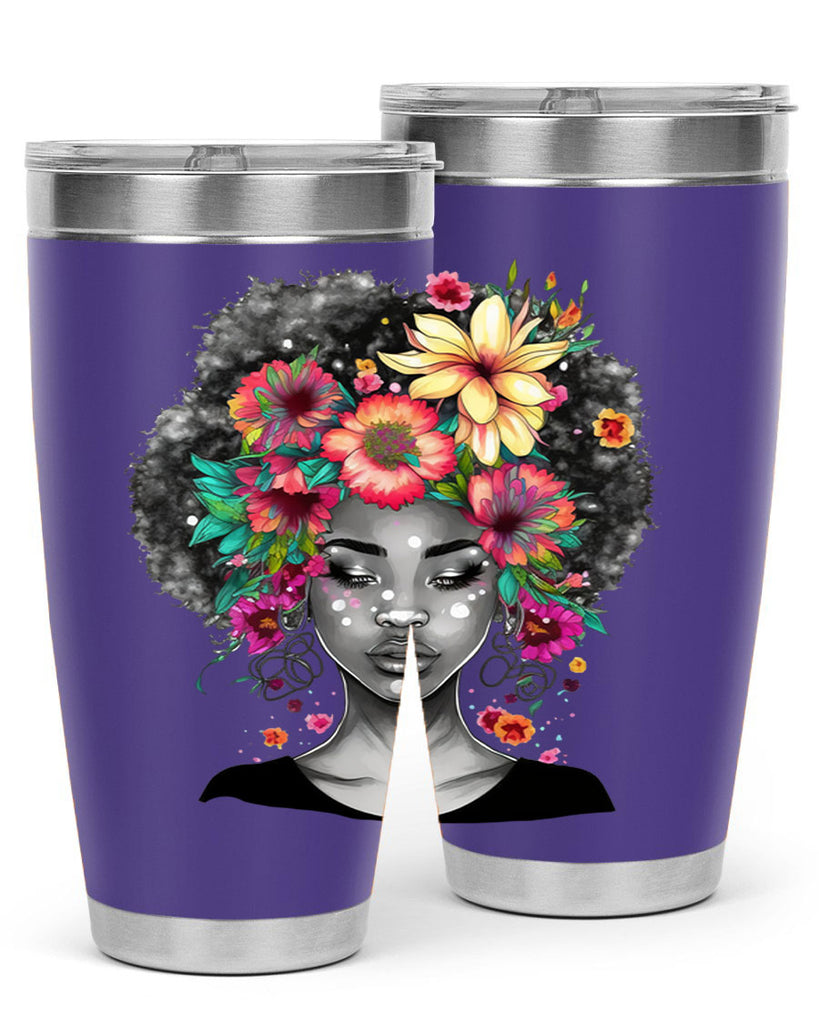 Sparkling Black Girl Design 9#- women-girls- Tumbler