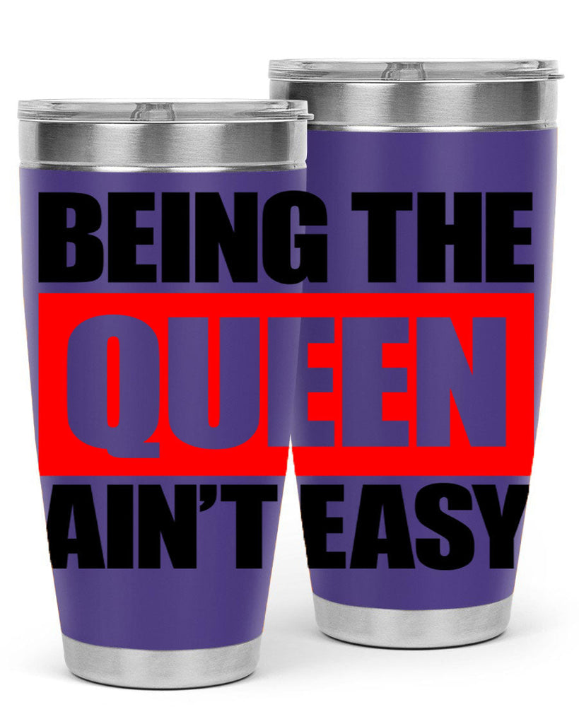 being the queen aint easy 255#- black words phrases- Cotton Tank
