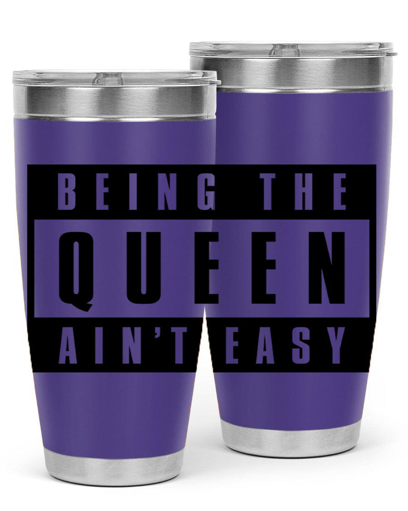 being the queen aint easy 258#- black words phrases- Cotton Tank