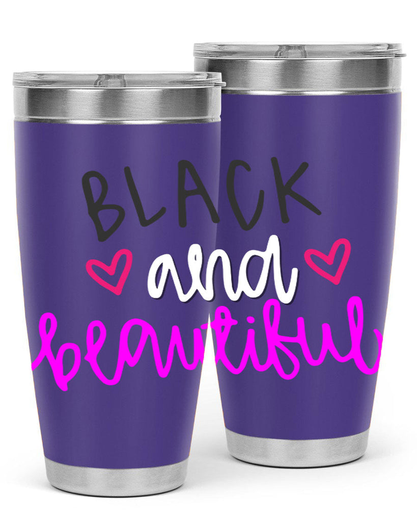 black and beautiful color 252#- black words phrases- Cotton Tank