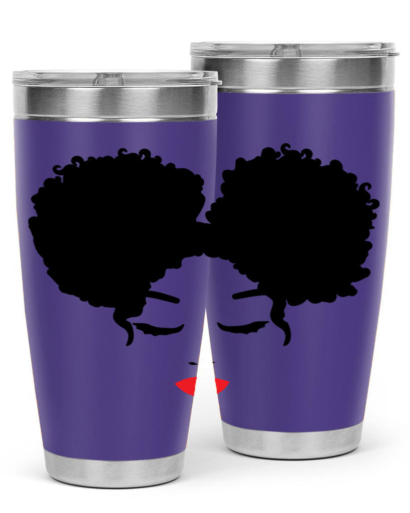 black woman red lips 9#- women-girls- Tumbler