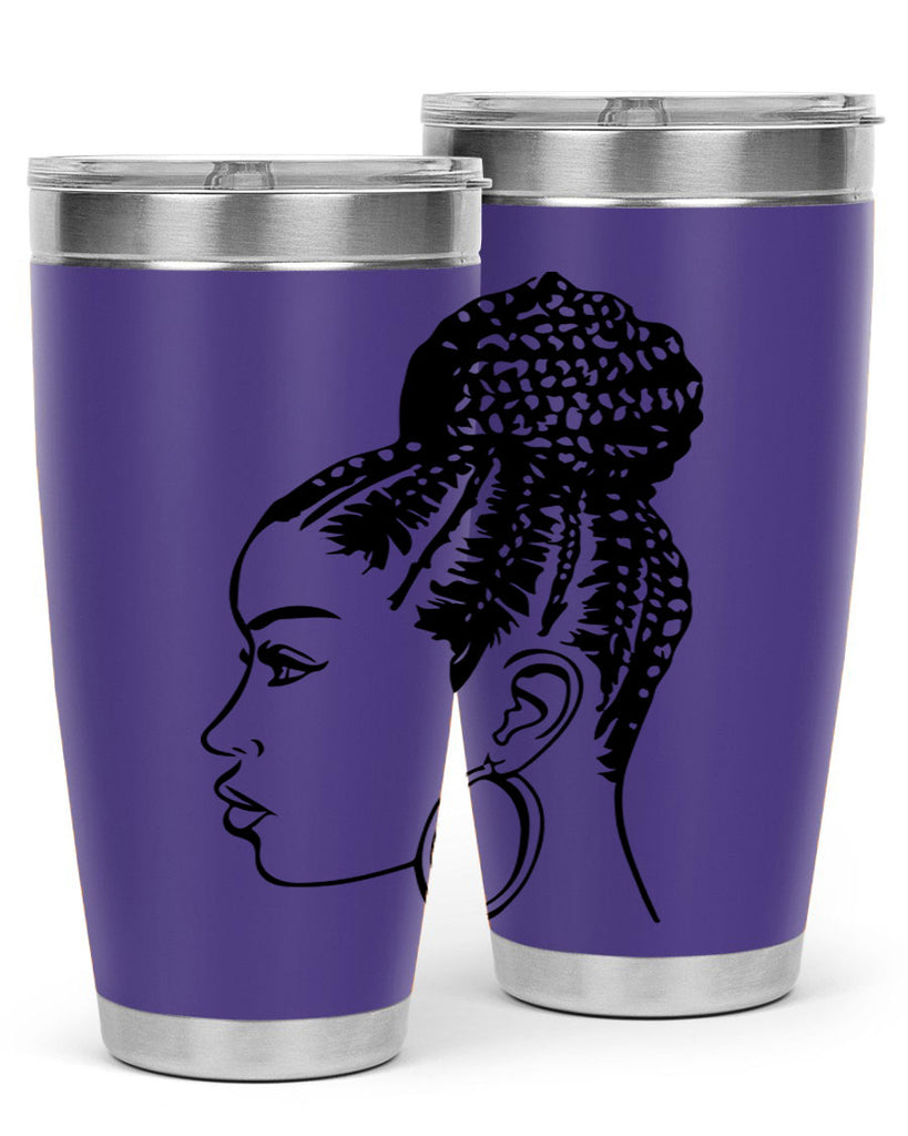 black woman with braids 7#- women-girls- Tumbler