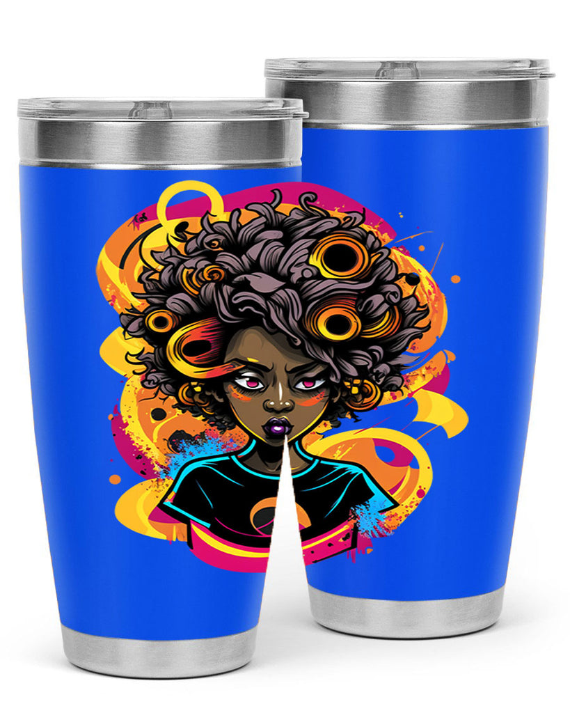Sparkling Black Girl Design 6#- women-girls- Tumbler