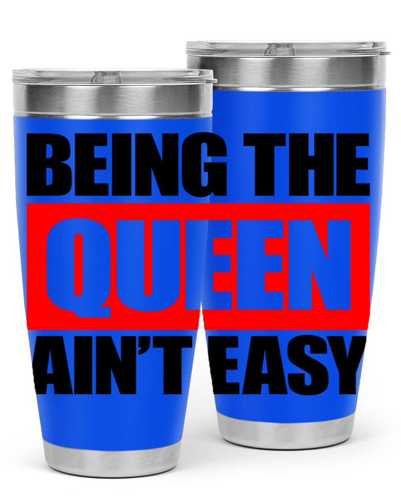 being the queen aint easy 255#- black words phrases- Cotton Tank