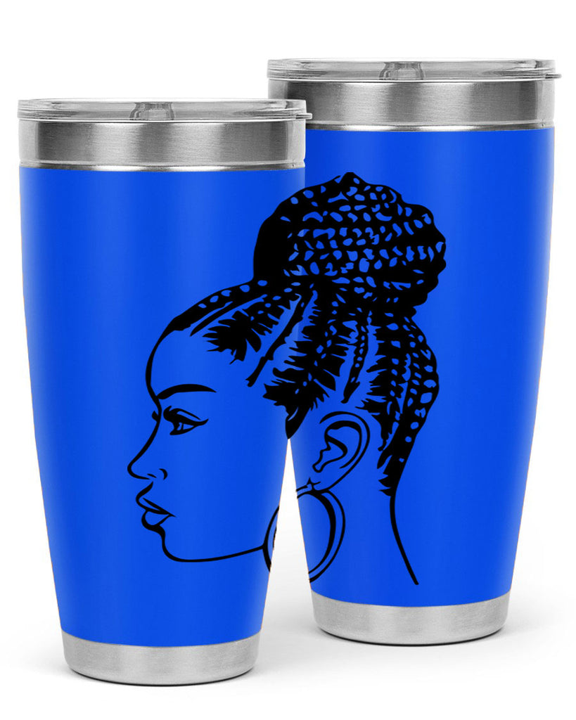 black woman with braids 7#- women-girls- Tumbler