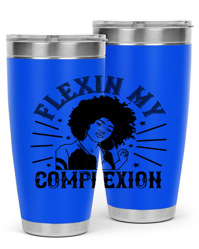 flexin my complexion Style 34#- afro- Tumbler