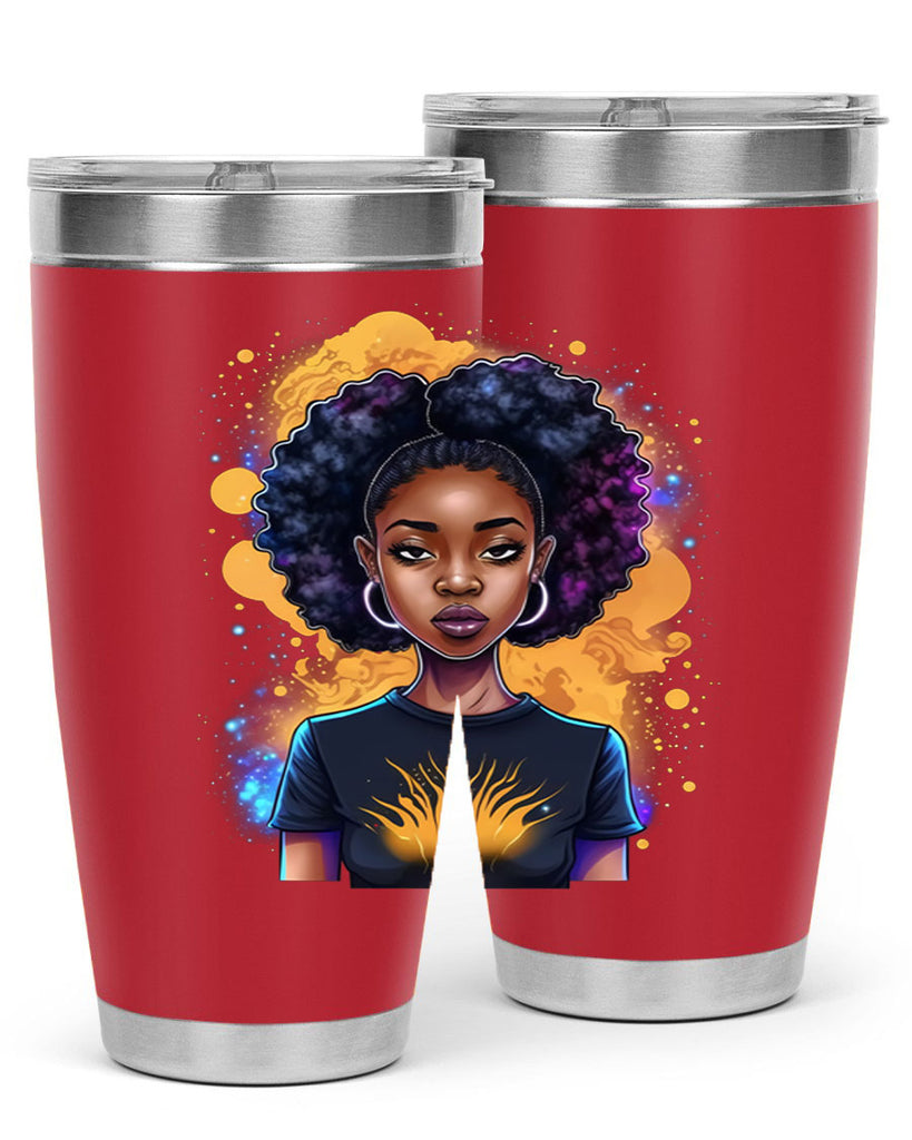 Sparkling Black Girl Design 15#- women-girls- Tumbler