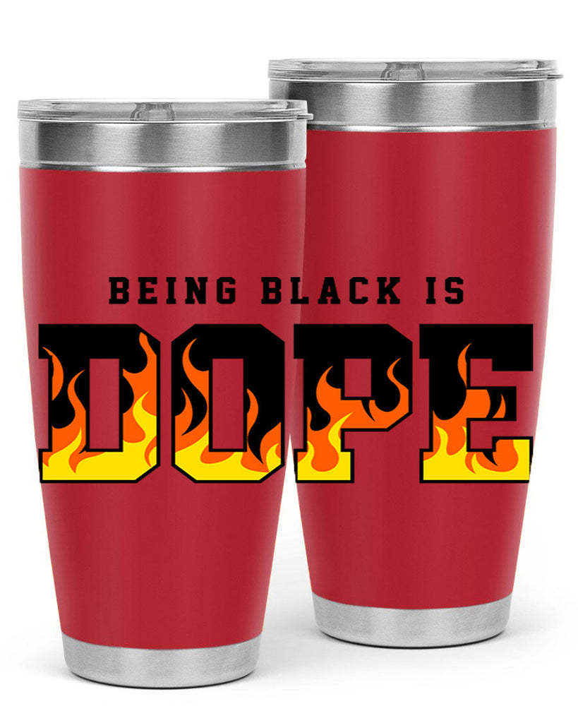being black is dope flames 256#- black words phrases- Cotton Tank