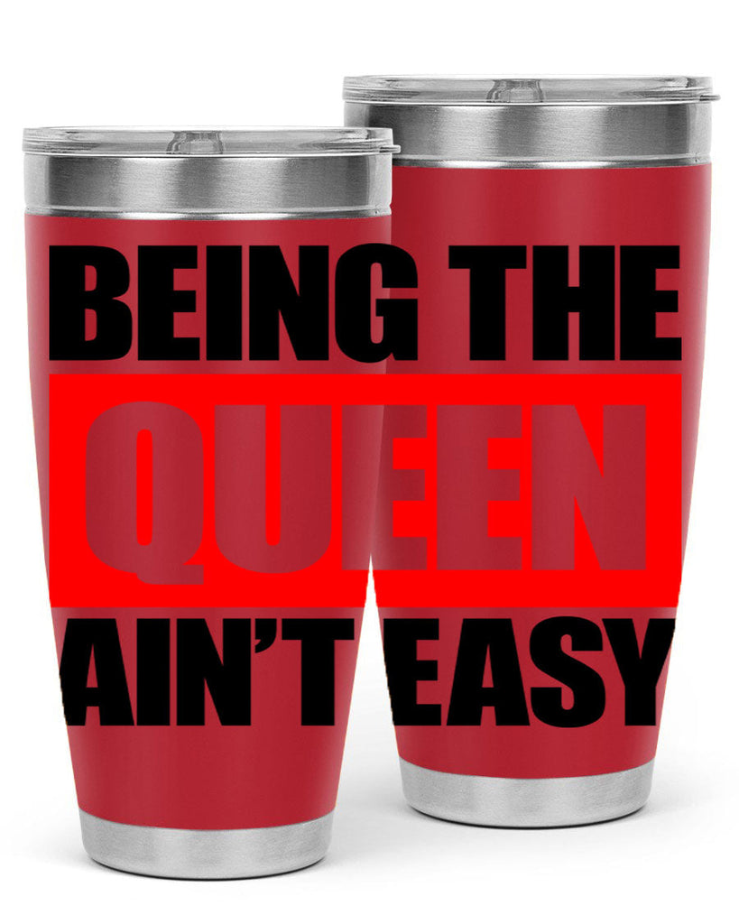 being the queen aint easy 255#- black words phrases- Cotton Tank