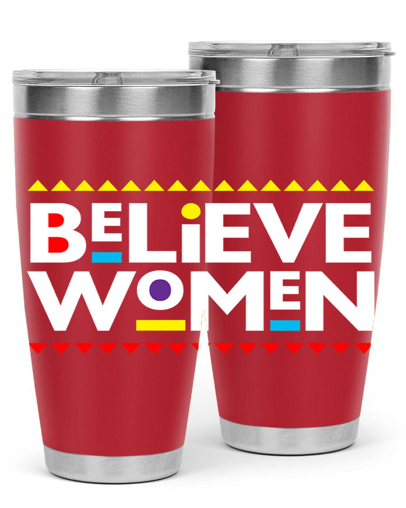 believewomen 254#- black words phrases- Cotton Tank