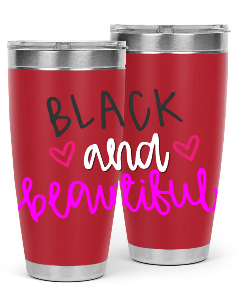 black and beautiful color 252#- black words phrases- Cotton Tank