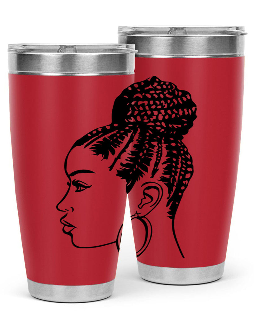 black woman with braids 7#- women-girls- Tumbler