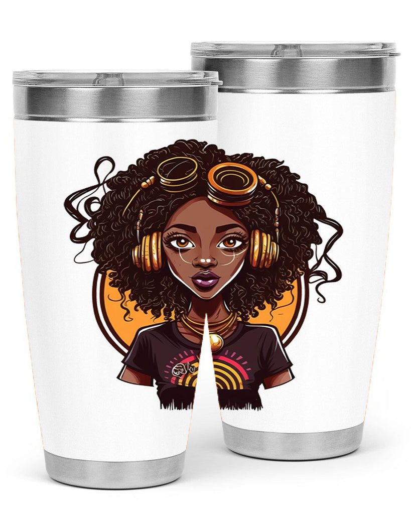 Sparkling Black Girl Design 5#- women-girls- Tumbler