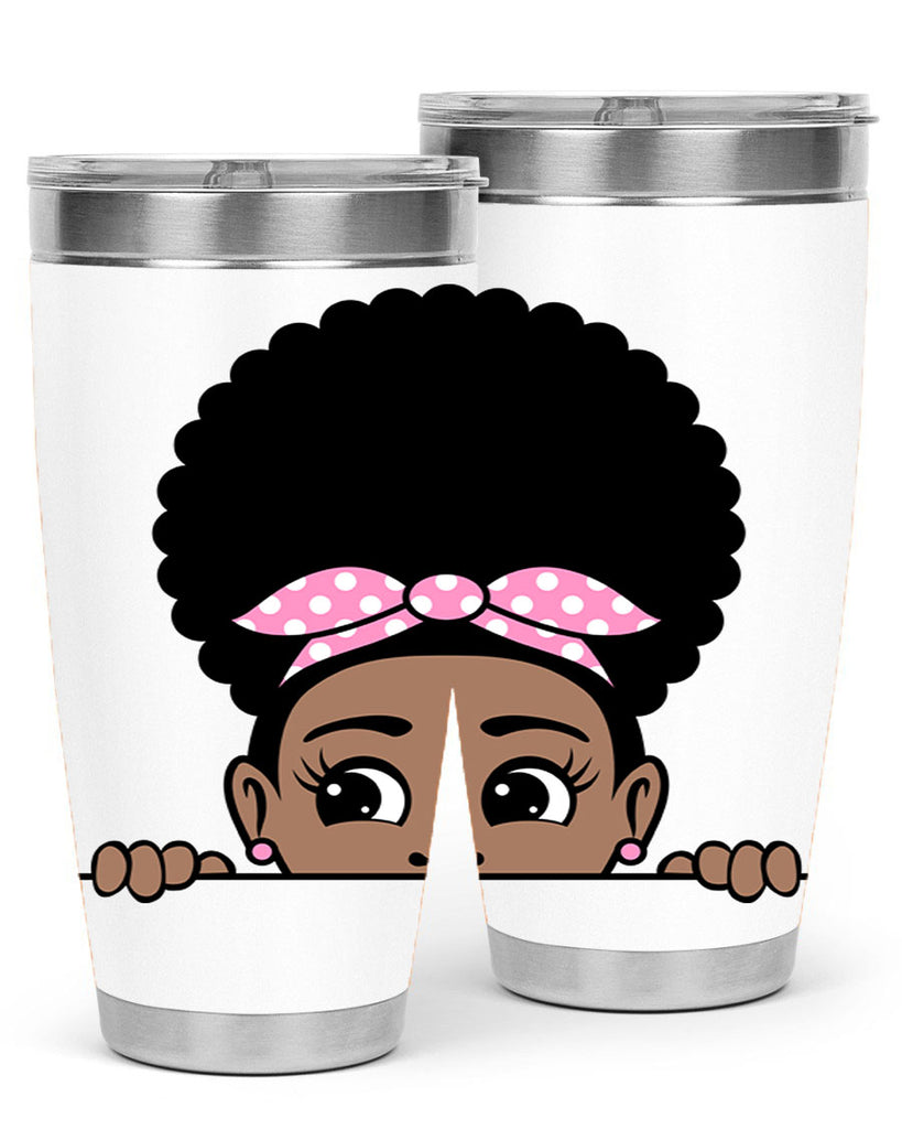 afro puff bandana girl peekaboo 85#- women-girls- Tumbler