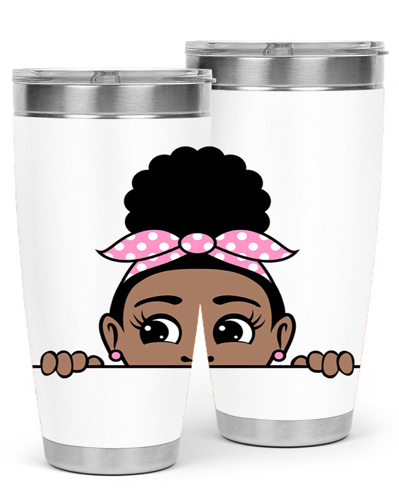 afro puff bandana girl peekaboo 86#- women-girls- Tumbler