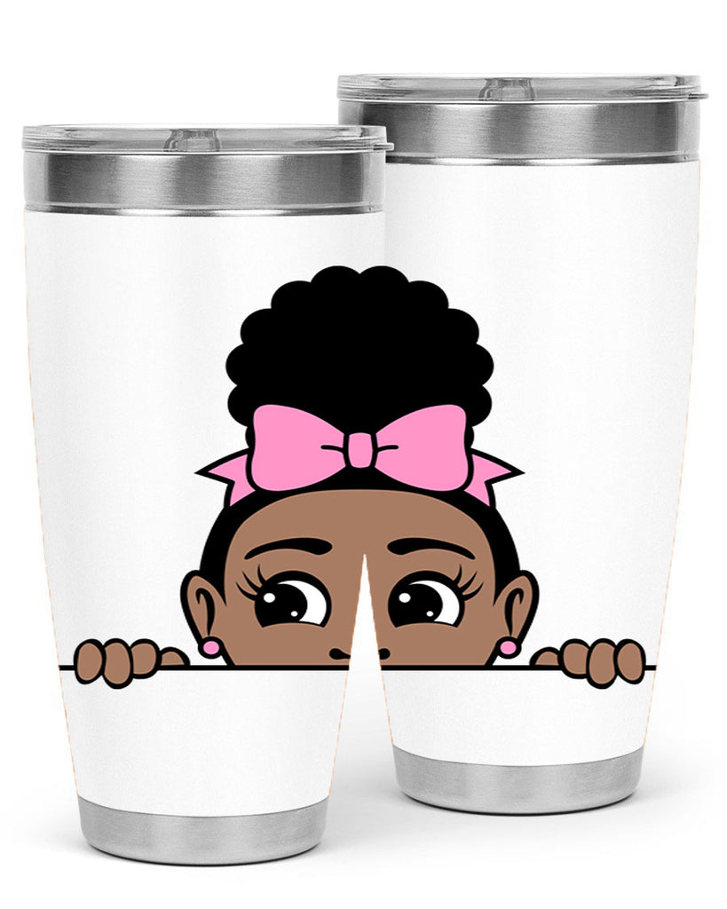 afro puff crown girl 3#- women-girls- Tumbler