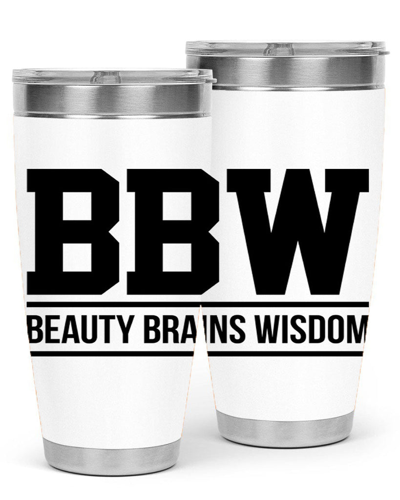 bbw beauty brains wisdom 263#- black words phrases- Cotton Tank
