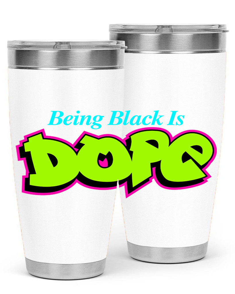 being black is dope 261#- black words phrases- Cotton Tank