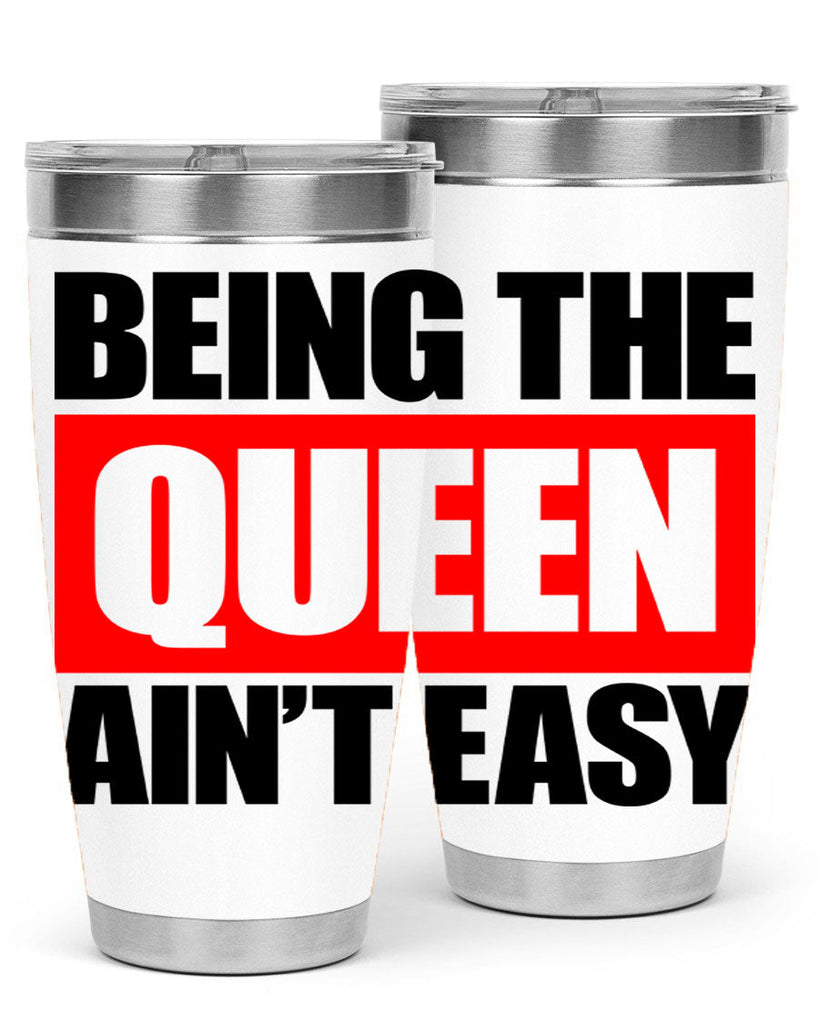 being the queen aint easy 255#- black words phrases- Cotton Tank