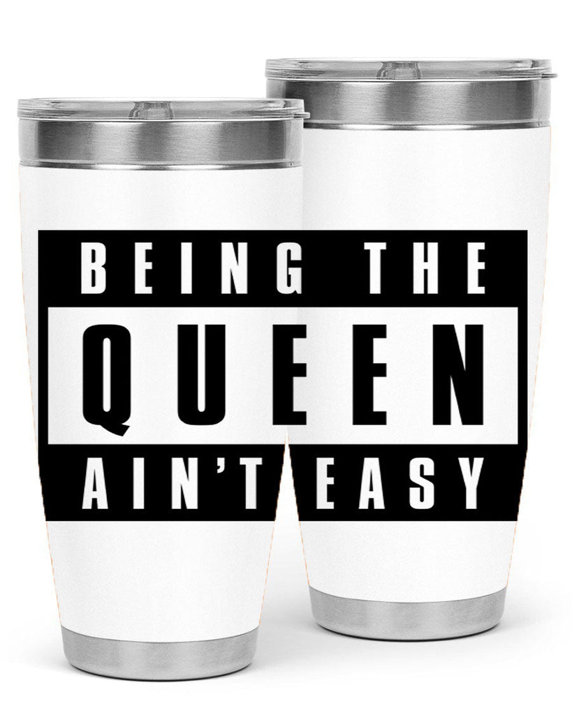 being the queen aint easy 258#- black words phrases- Cotton Tank