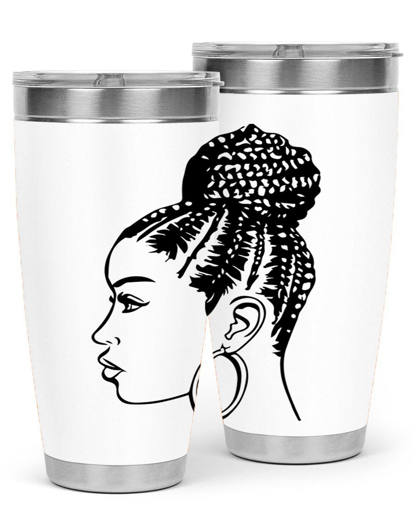 black woman with braids 7#- women-girls- Tumbler