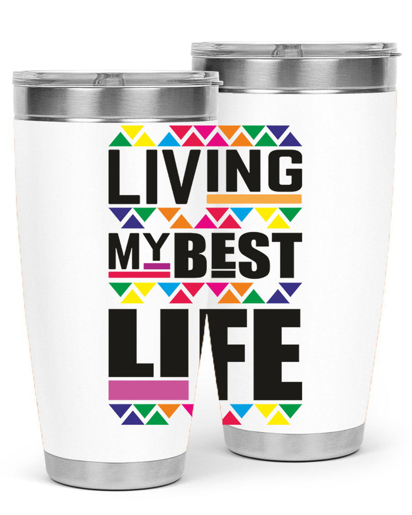 living my best life- black words phrases- Cotton Tank