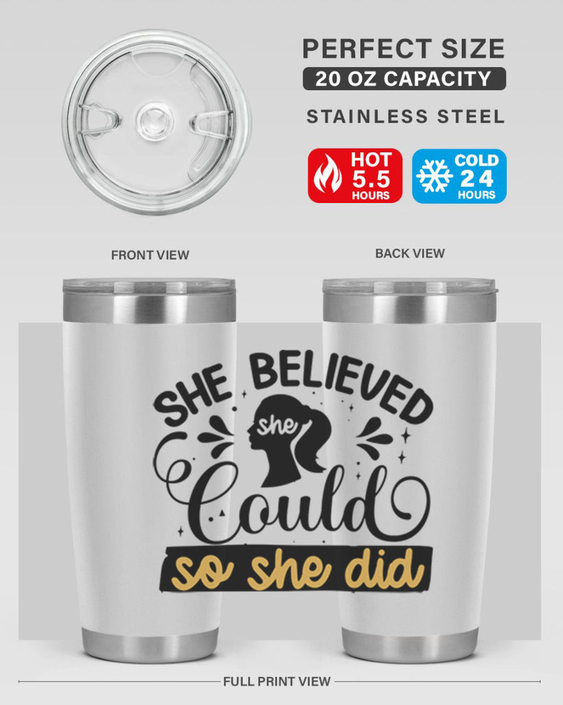 She believed she could she did Style 7#- women-girls- Tumbler