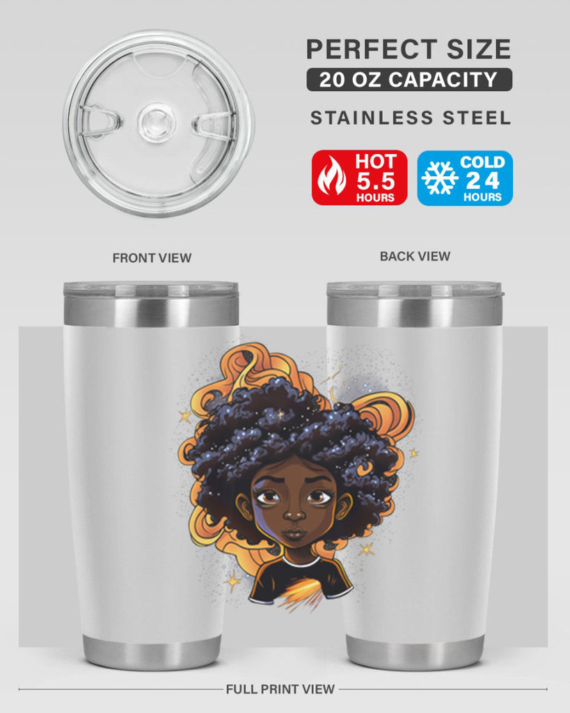 Sparkling Black Girl Design 12#- women-girls- Tumbler