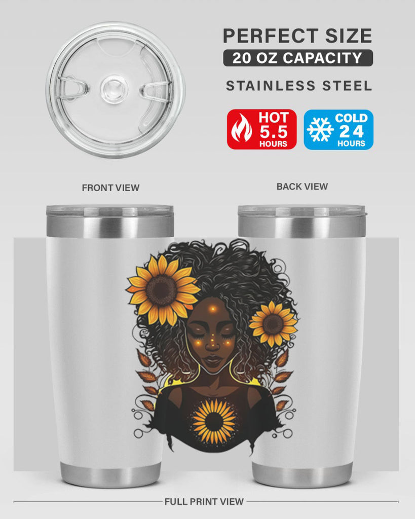 Sparkling Black Girl Design 13#- women-girls- Tumbler