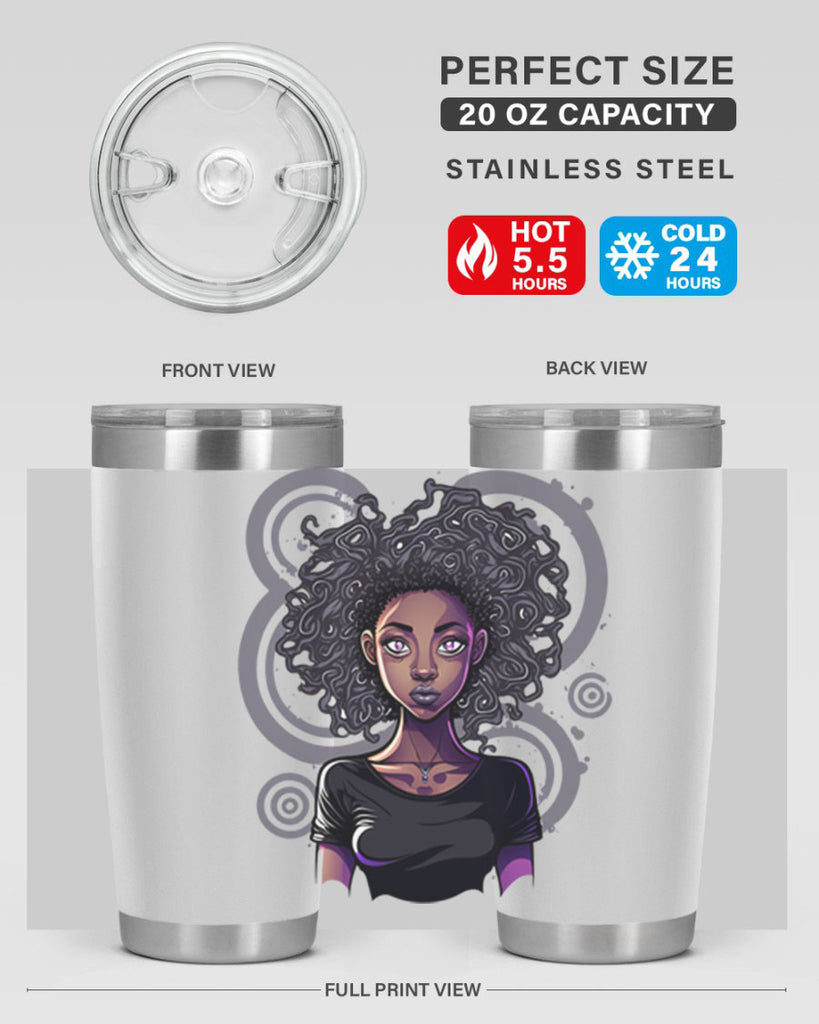 Sparkling Black Girl Design 14#- women-girls- Tumbler