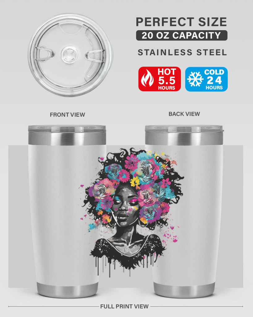 Sparkling Black Girl Design 17#- women-girls- Tumbler