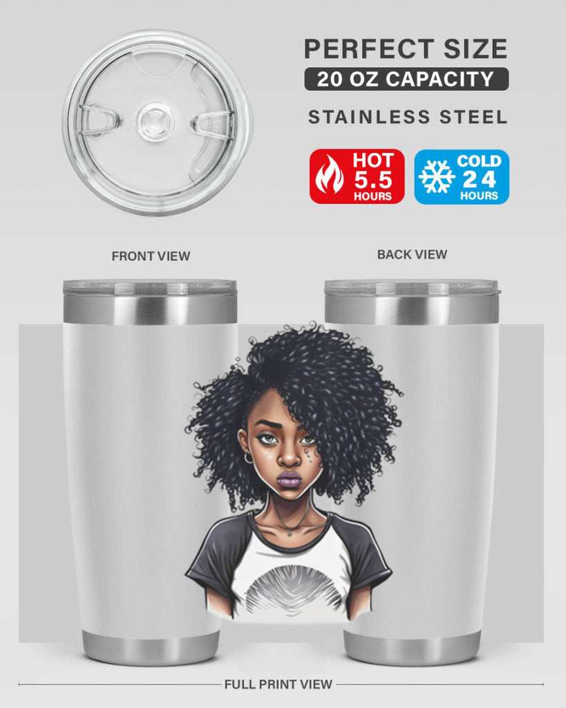 Sparkling Black Girl Design 18#- women-girls- Tumbler
