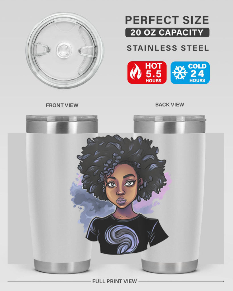 Sparkling Black Girl Design 1#- women-girls- Tumbler
