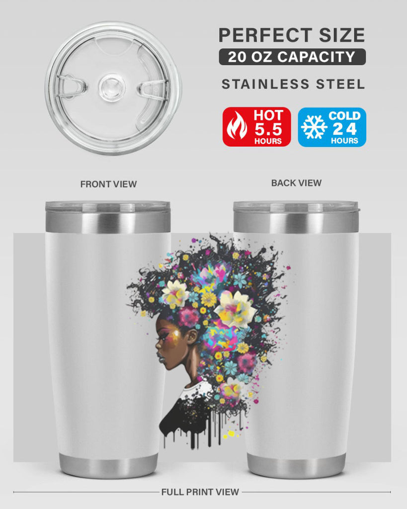 Sparkling Black Girl Design 2#- women-girls- Tumbler
