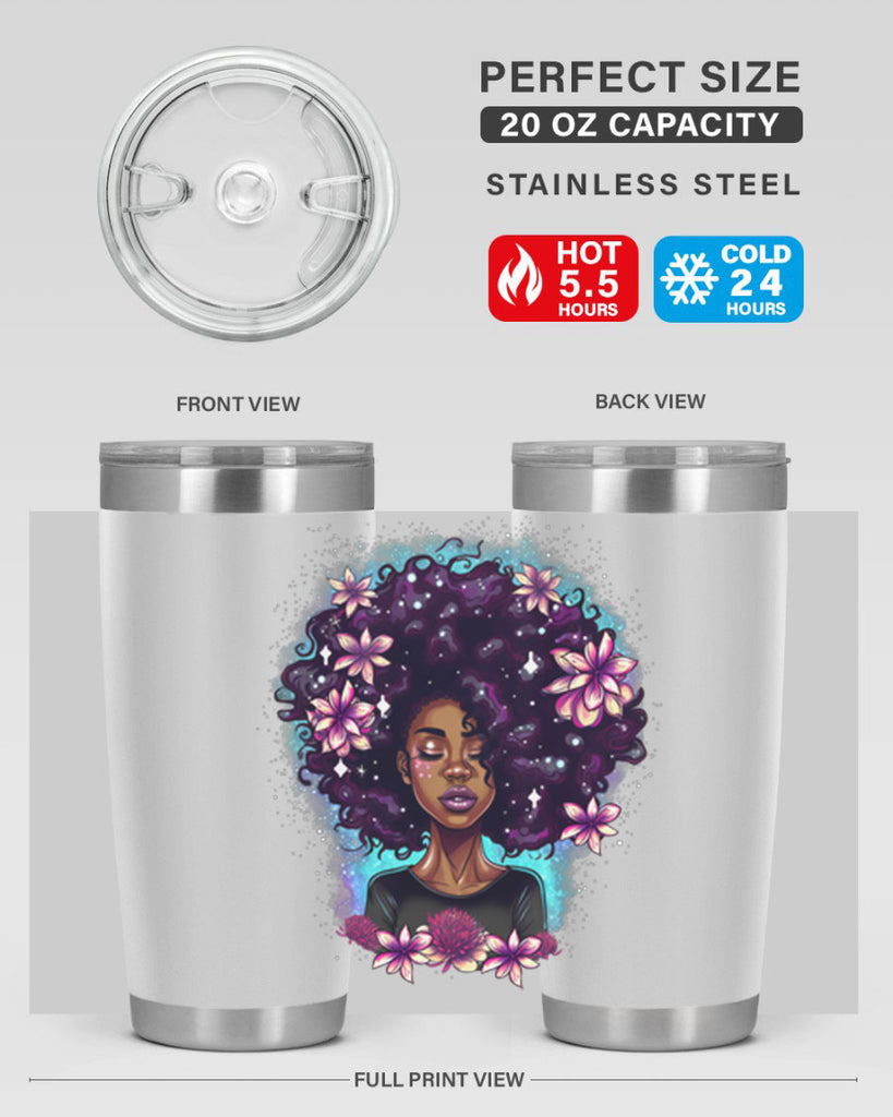 Sparkling Black Girl Design 3#- women-girls- Tumbler