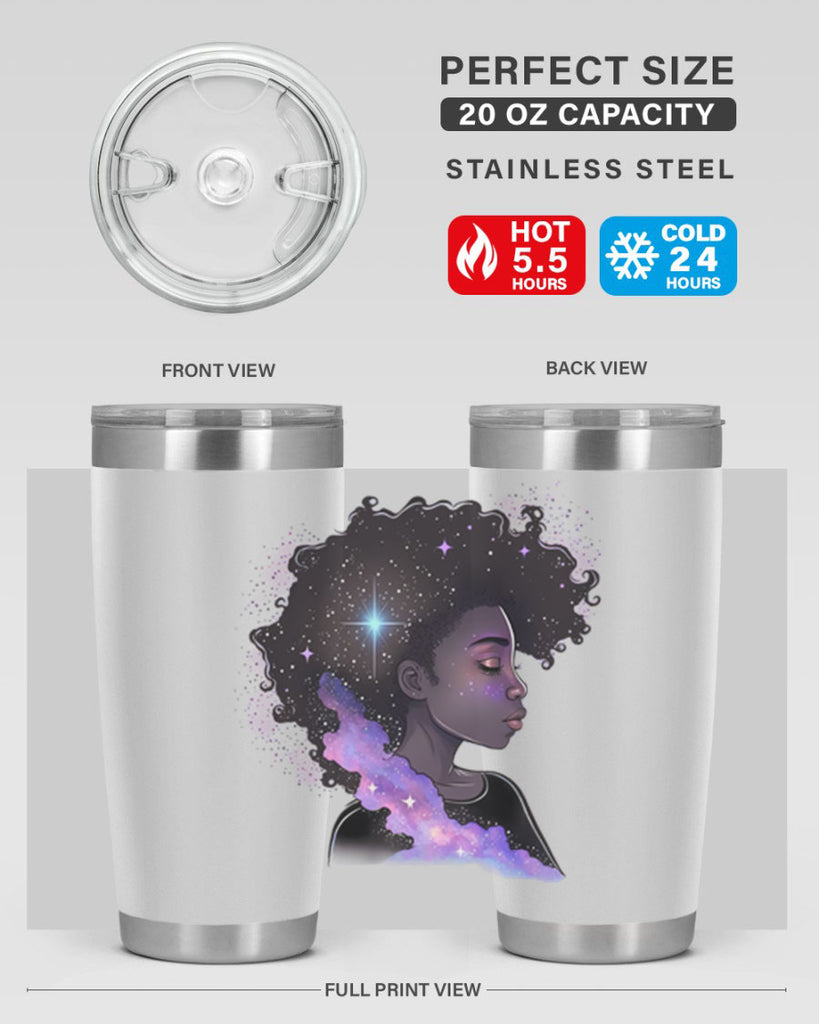 Sparkling Black Girl Design 4#- women-girls- Tumbler