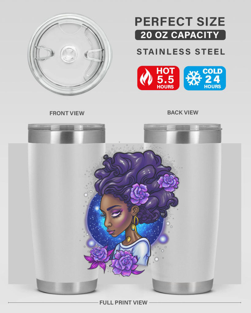 Sparkling Black Girl Design 7#- women-girls- Tumbler