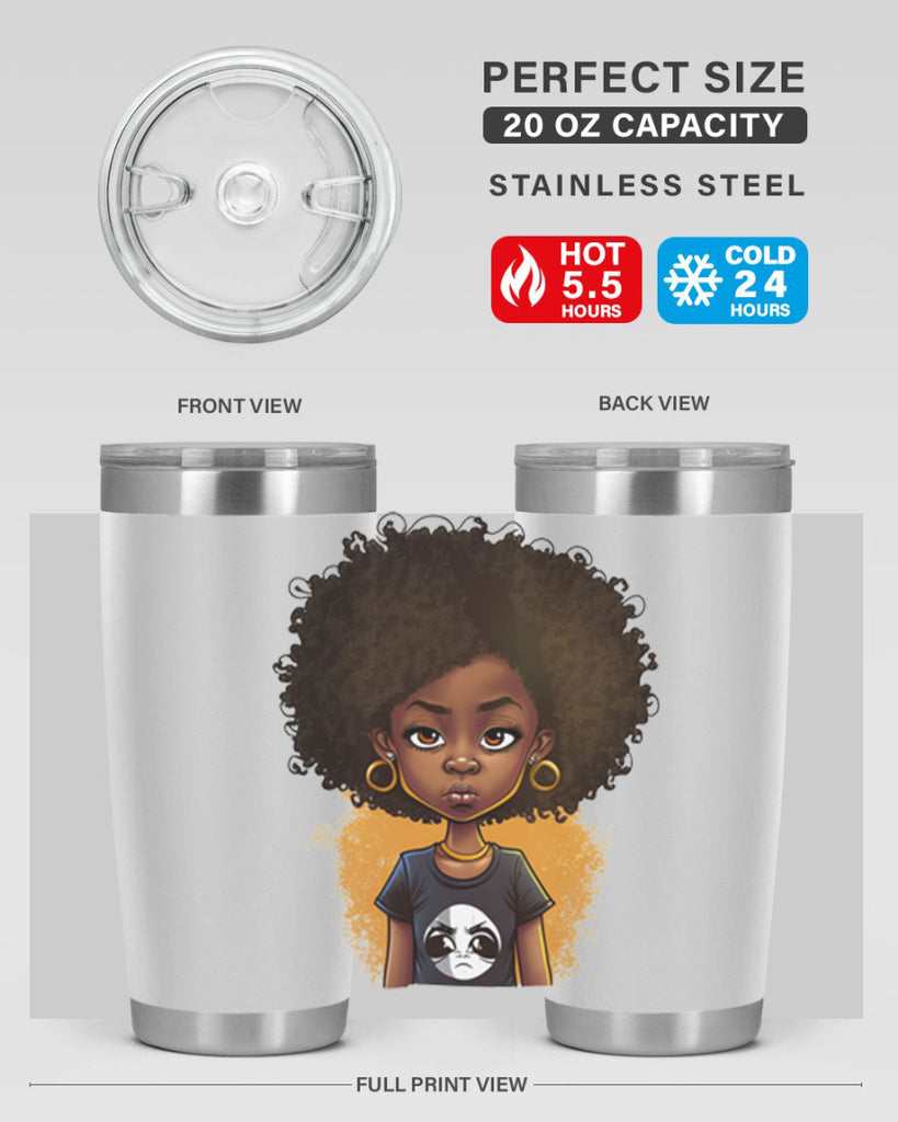 Sparkling Black Girl Design 8#- women-girls- Tumbler