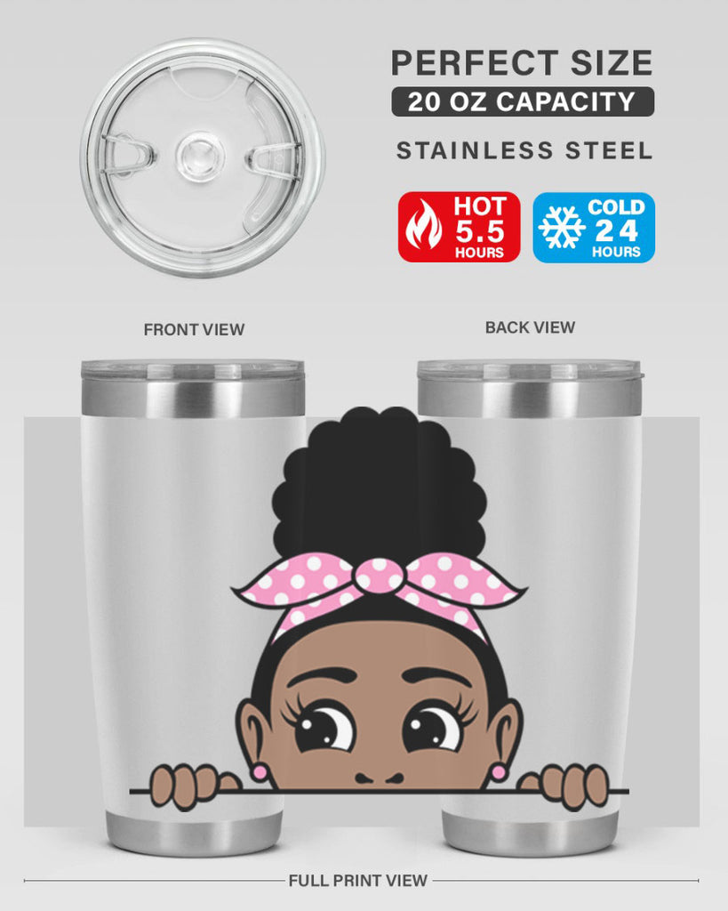 afro puff bandana girl peekaboo 86#- women-girls- Tumbler